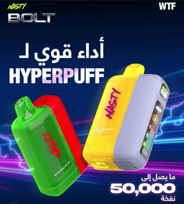 Buy Nasty Bolt 50,000 50K Puffs Vapes Online (Rechargeable Disposable) | Express Delivery in Mumbai