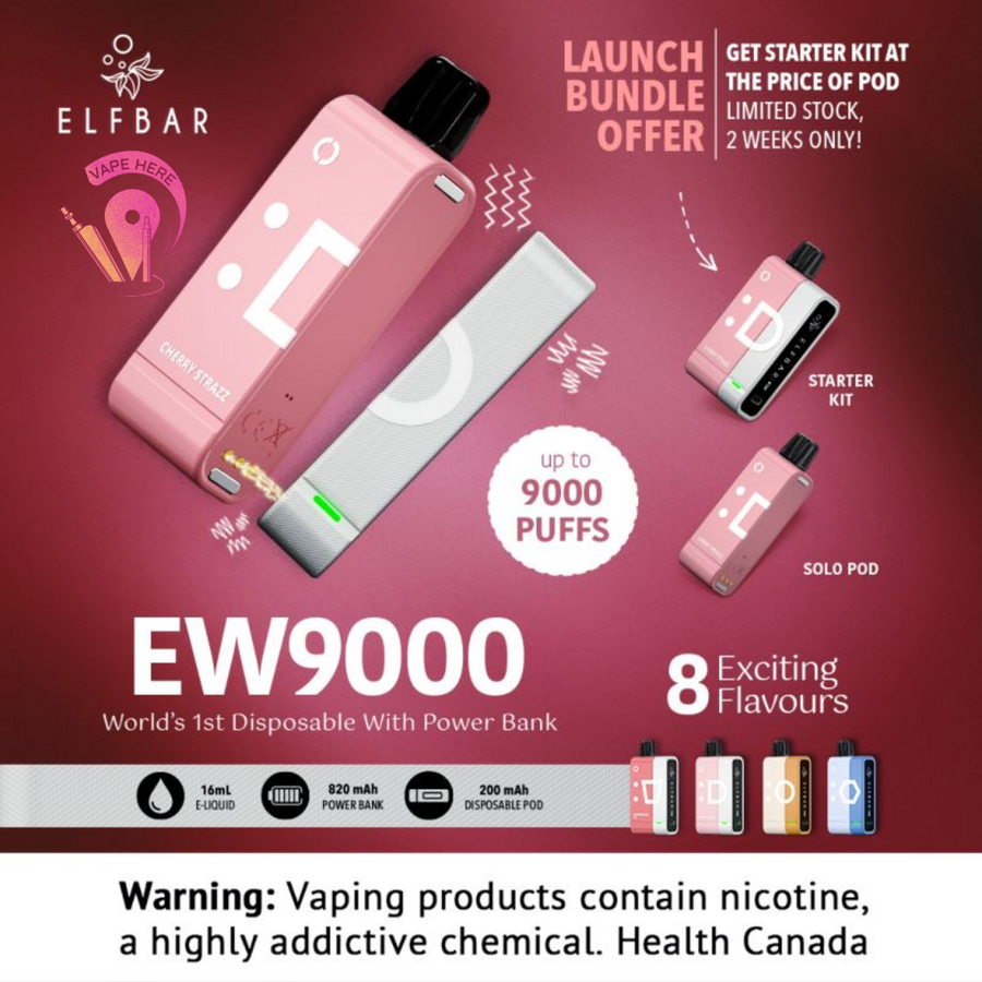 Buy Elf Bar EW9000 Disposable Pods & Kit 50mg 9000 Puffs in Mumbai & Hyderabad